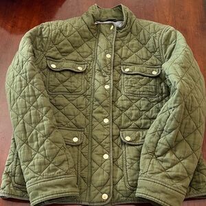 J. Crew Factory Women Quilted Puffer Jacket - Forest Green